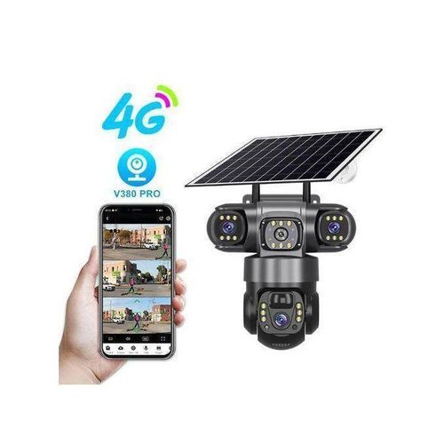 4G 6MP Triple Lens Solar PTZ Camera – All-Weather Security IP Camera - Image 4